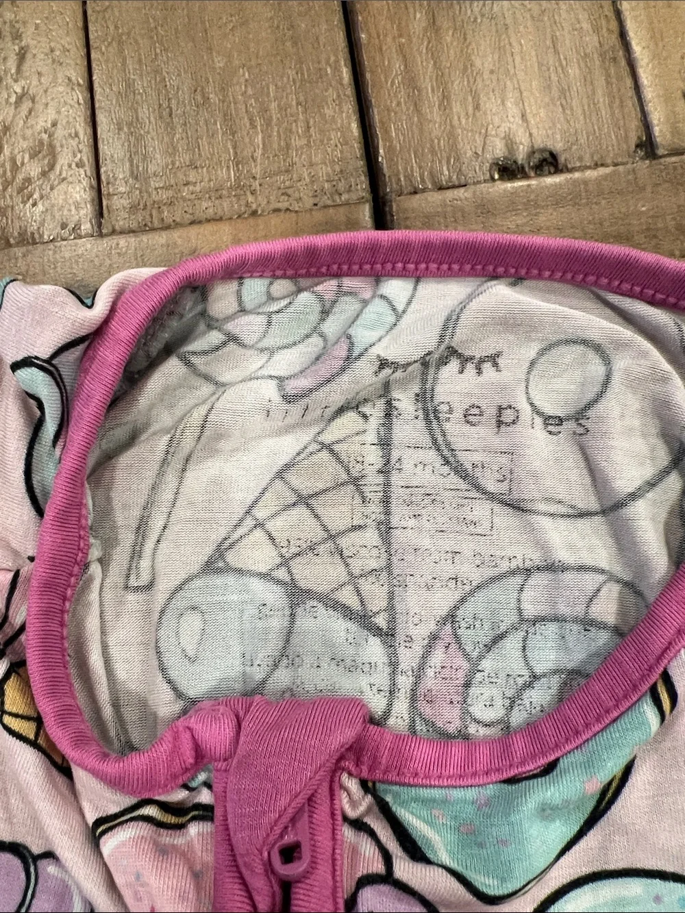 Little sleepies sweet treats bamboo zippy 18-24 months donuts ice cream cupcakes